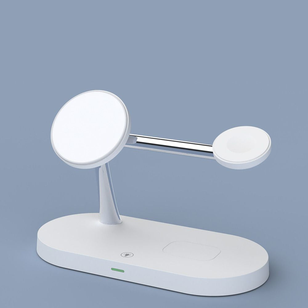 CARICATORE WIRELESS 3IN1 TECH-PROTECT A12 MAGNETIC MAGSAFE BIANCO