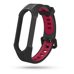 CINTURINO PER XIAOMI MI BAND 5 / 6 / 6 NFC HEYBAND SHIELD NERO/ROSSO