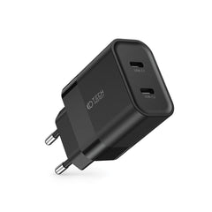 CARICATORE DI RETE PER CELLULARE E TABLET TECH-PROTECT C20W CARICATORE DI RETE A 2 PORTE PD20W NERO