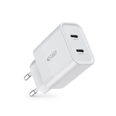 CARICATORE DI RETE PER CELLULARE E TABLET TECH-PROTECT C20W CARICATORE DI RETE A 2 PORTE PD20W BIANCO