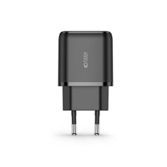 CARICATORE DI RETE PER CELLULARE E TABLET TECH-PROTECT C20W CARICATORE DI RETE A 2 PORTE PD20W/QC3.0 NERO