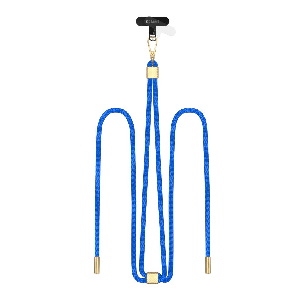TECH-PROTECT C2S CINGHIA CROSSBODY IN CORDA BLU COBALTO/ORO