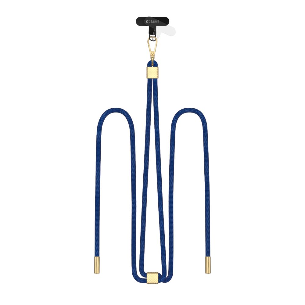 TECH-PROTECT C2S CINGHIA CROSSBODY IN CORDA BLU NAVY/ORO