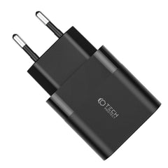 CARICATORE DI RETE PER CELLULARE E TABLET TECH-PROTECT C30W CARICATORE DI RETE A 2 PORTE PD30W/QC3.0 NERO
