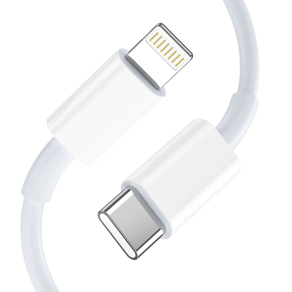 CARICATORE DI RETE PER CELLULARE E TABLET TECH-PROTECT C35W CARICATORE DI RETE A 2 PORTE PD35W + CAVO LIGHTNING BIANCO