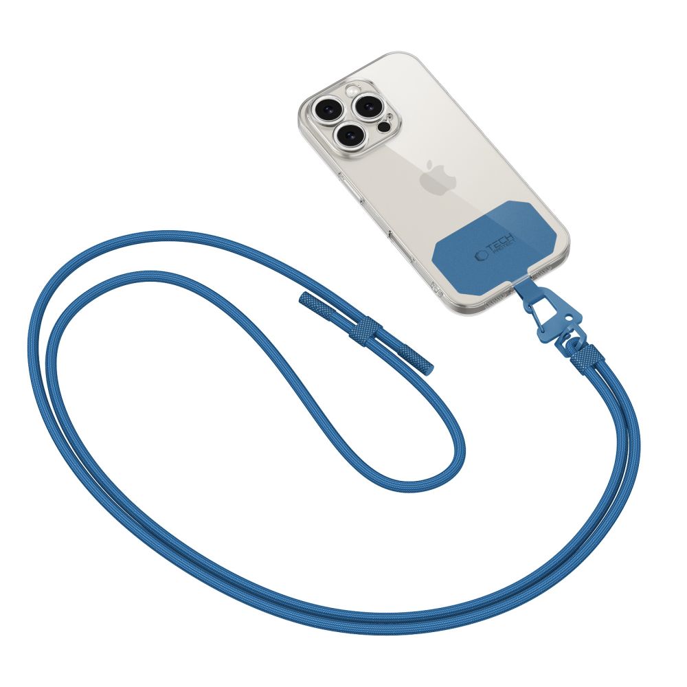 TECH-PROTECT C5S CINGHIA IN PELLE A CROCE BLU NAVY