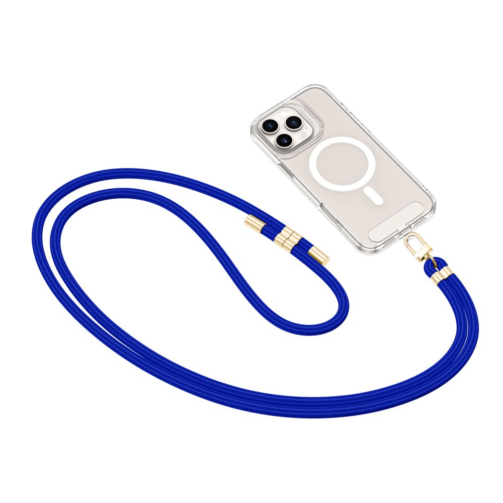 TECH-PROTECT C7S CINGHIA IN PELLE A TRACOLLA BLU COBALTO/ORO