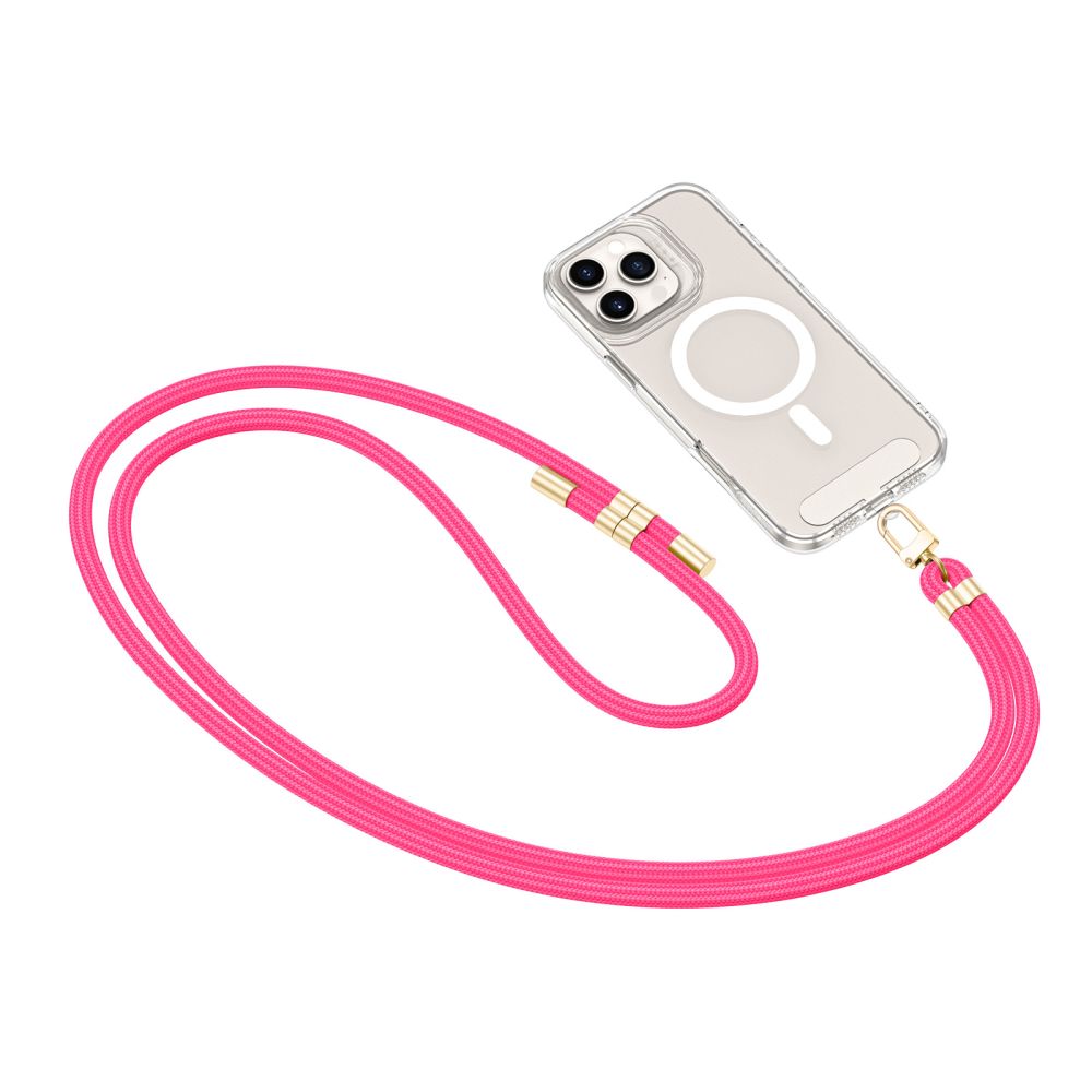 TECH-PROTECT C7S CINGHIA IN PELLE A CROCE ROSA FLUO/ORO