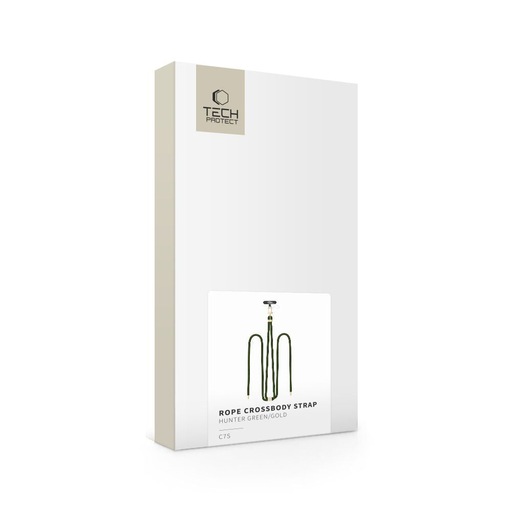 TECH-PROTECT C7S CINGHIA IN PELLE CROSSBODY VERDE CACCIA/ORO