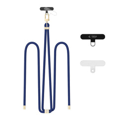 TECH-PROTECT C7S CINGHIA IN PELLE A CROCE BLU NAVY/ORO