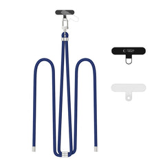 TECH-PROTECT C7S CINGHIA IN PELLE A TRACOLLA BLU NAVY/ARGENTO