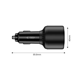 TECH-PROTECT CC04 CARICATORE DA AUTO A 3 PORTE PD175W NERO