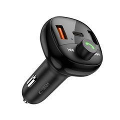 TECH-PROTECT CC06 CARICATORE DA AUTO A 3 PORTE PD72W + TRASMETTITORE FM BLUETOOTH NERO