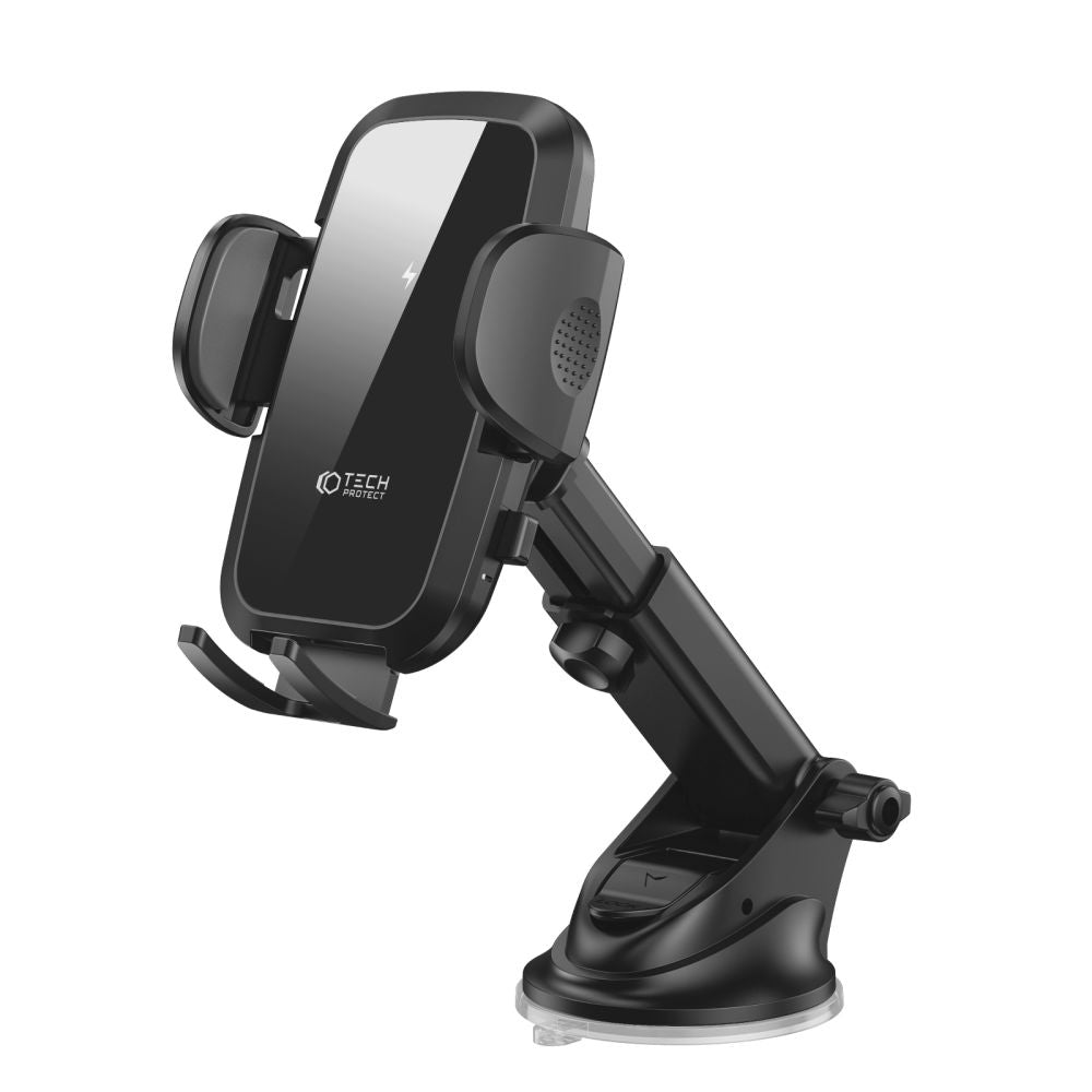 Supporto per telefono da auto con ricarica wireless TECH-PROTECT CM15W-V1 supporto per cruscotto e ventola caricatore wireless 15W nero
