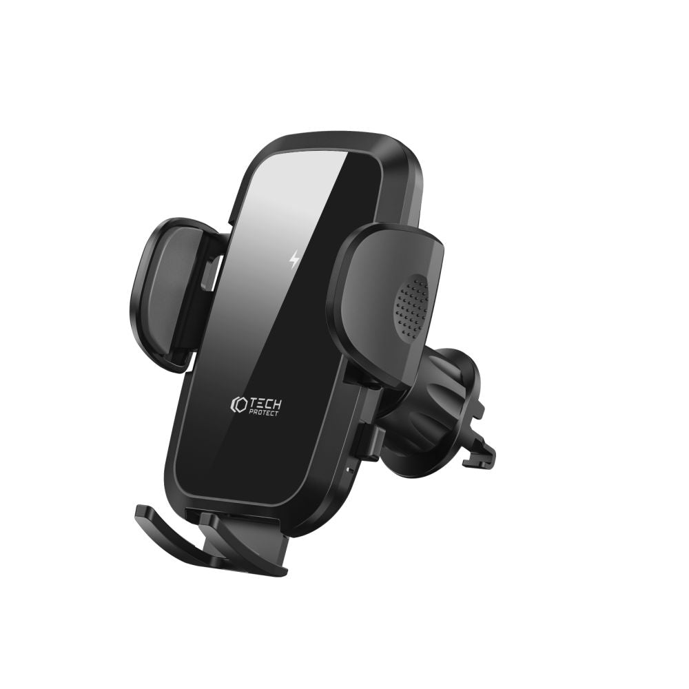 Supporto per telefono da auto con ricarica wireless TECH-PROTECT CM15W-V1 supporto per cruscotto e ventola caricatore wireless 15W nero
