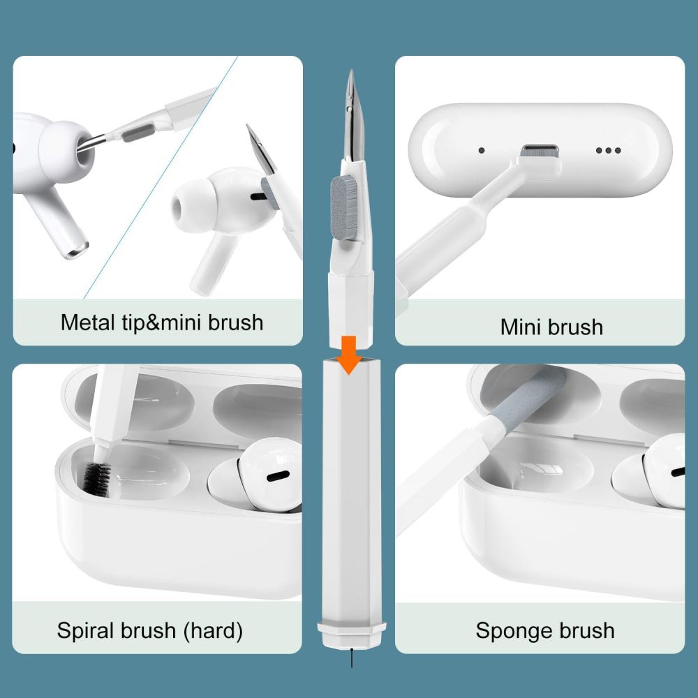 SET PULIZIA TECH-PROTECT CS01 20IN1 PER TELEFONO, CUFFIE, TABLET E PORTATILE BIANCO