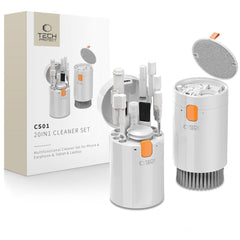 SET PULIZIA TECH-PROTECT CS01 20IN1 PER TELEFONO, CUFFIE, TABLET E PORTATILE BIANCO