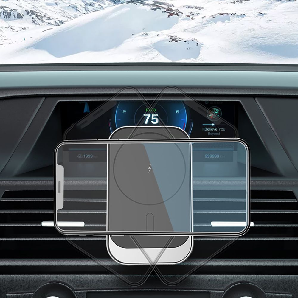 MONTAGGIO / CARICATORE PER AUTO TECH-PROTECT CW19 MAGNETICO MAGSAFE VENT CAR MOUNT NERO