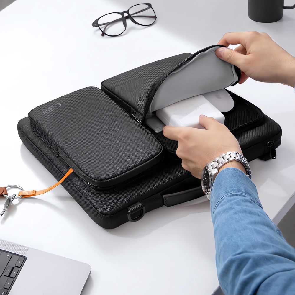 Borsa TECH-PROTECT DEFENDER per laptop 13-14 nera