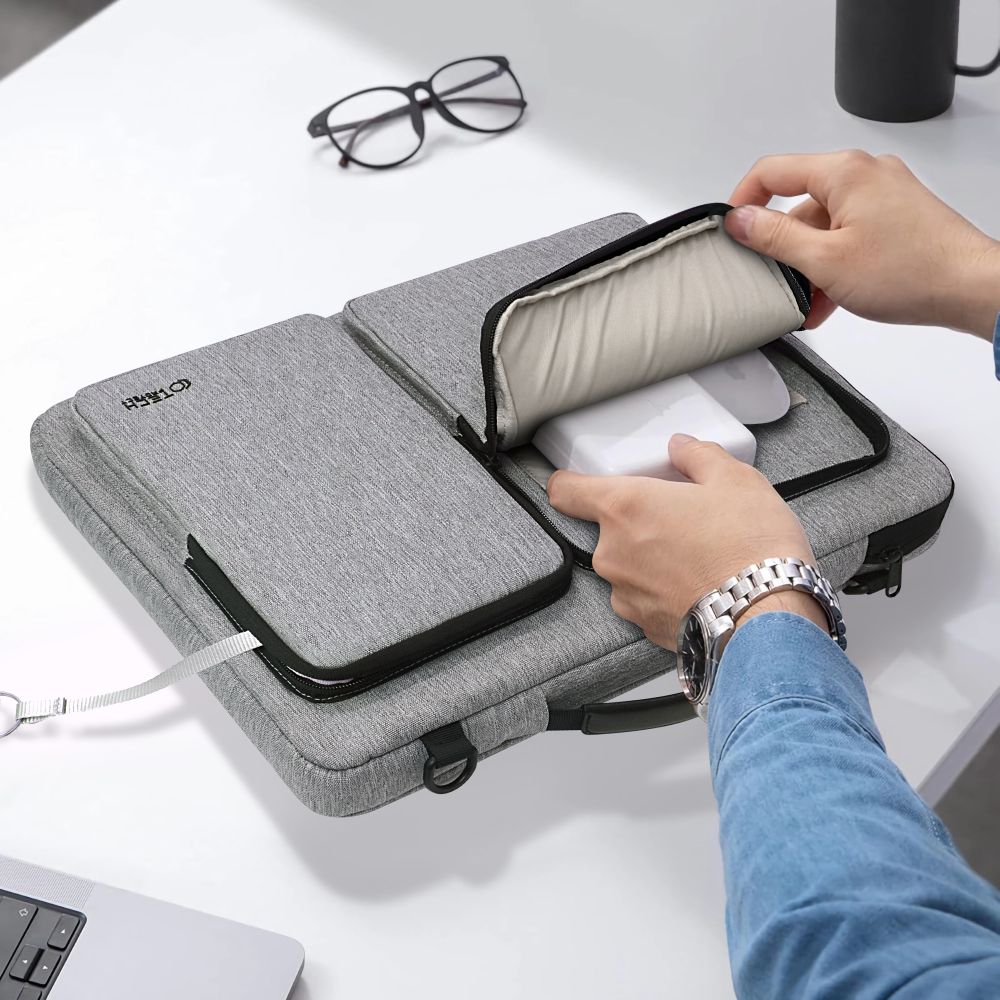 TECH-PROTECT DEFENDER BORSA PER LAPTOP 13-14 GRIGIO CRAYON