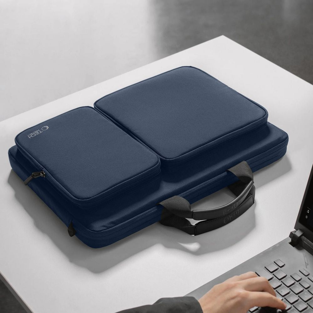 Borsa TECH-PROTECT DEFENDER per laptop 17 pollici blu navy