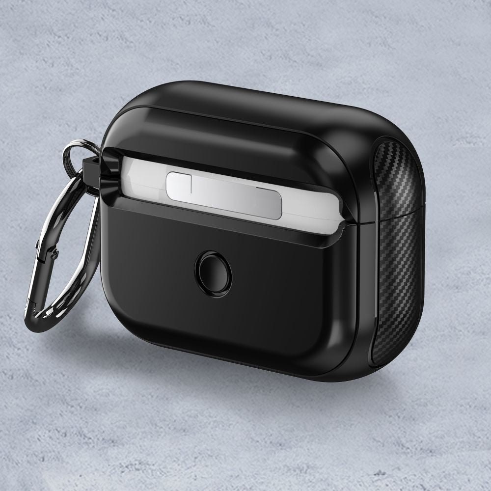 CUSTODIA TECH-PROTECT DEFENDER HOOK MAGSAFE APPLE AIRPODS PRO 1 / 2 NERA
