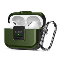 CUSTODIA TECH-PROTECT DEFENDER HOOK MAGSAFE APPLE AIRPODS PRO 1 / 2 VERDE OLIVA