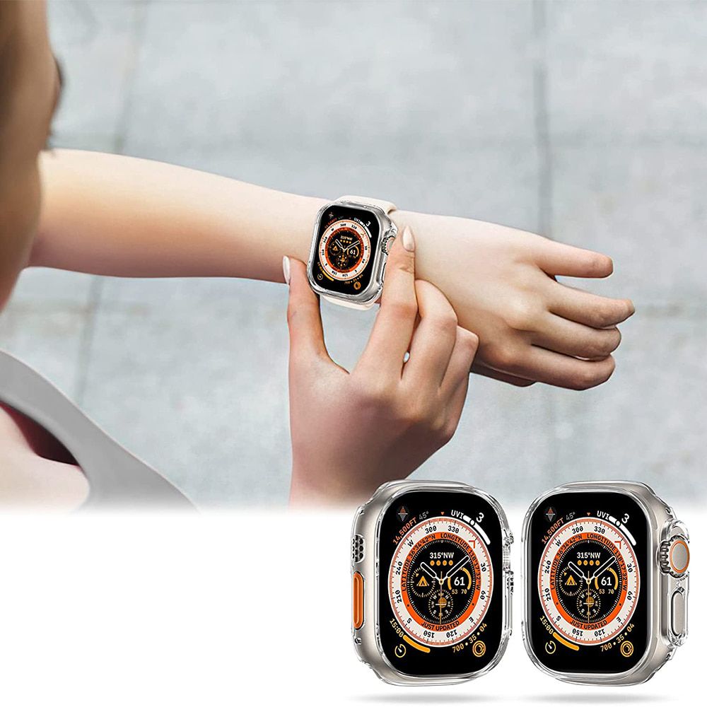 Custodia protettiva a 360° per Apple Watch Ultra 1 / 2 (49 mm) TECH-PROTECT DEFENSE360 CLEAR