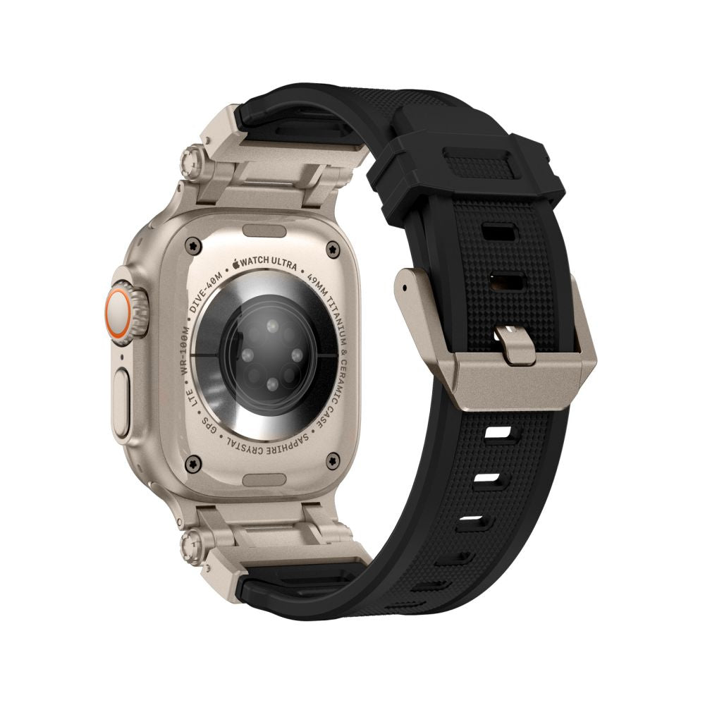 CINTURINO TECH-PROTECT DELTA PRO APPLE WATCH 6 / 7 / 8 / 9 / 10 / SE / ULTRA 1 / 2 (44 / 45 / 46 / 49 MM) NERO/TITANIO