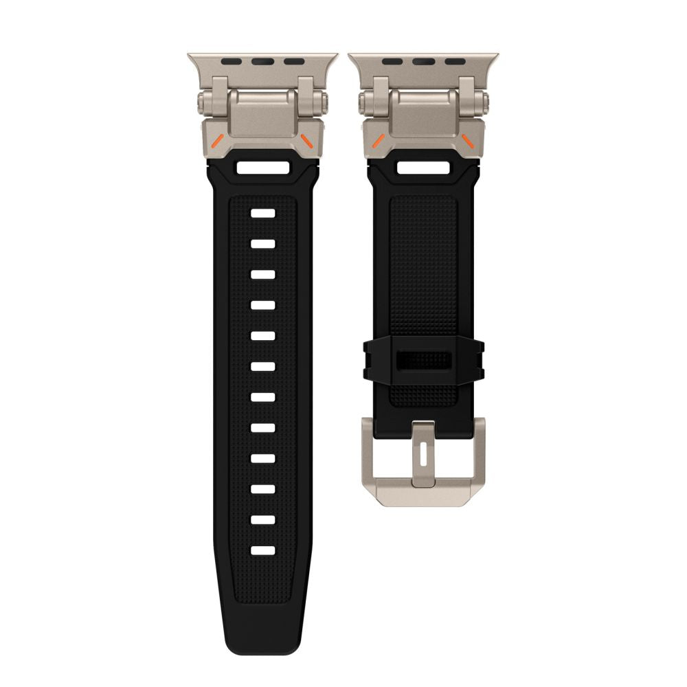 CINTURINO TECH-PROTECT DELTA PRO APPLE WATCH 6 / 7 / 8 / 9 / 10 / SE / ULTRA 1 / 2 (44 / 45 / 46 / 49 MM) NERO/TITANIO