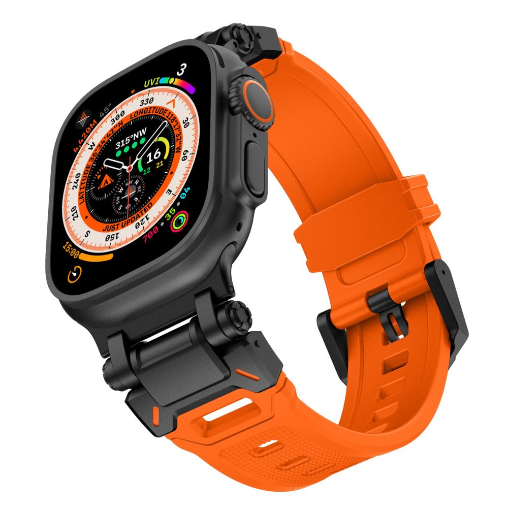 CINTURINO TECH-PROTECT DELTA PRO APPLE WATCH 6 / 7 / 8 / 9 / 10 / SE / ULTRA 1 / 2 (44 / 45 / 46 / 49 MM) ARANCIONE/NERO
