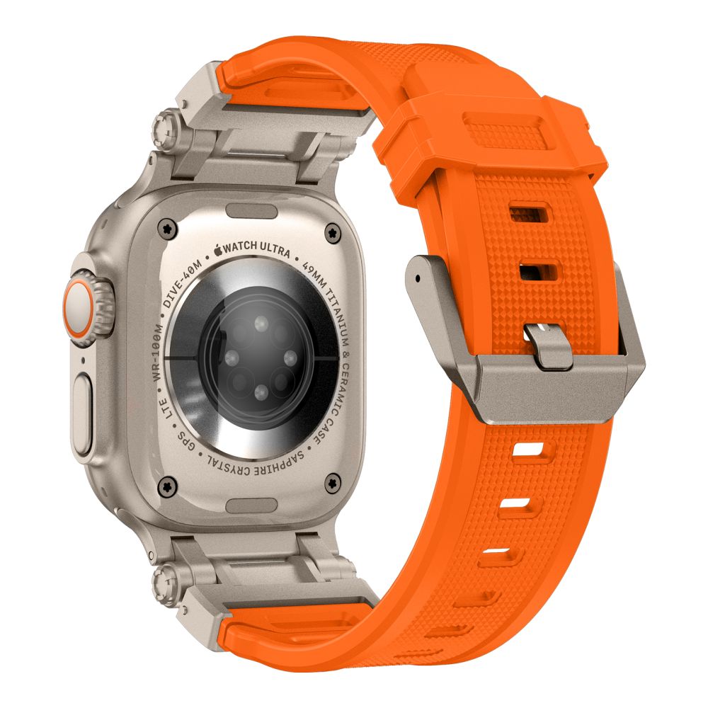 CINTURINO TECH-PROTECT DELTA PRO APPLE WATCH 6 / 7 / 8 / 9 / 10 / SE / ULTRA 1 / 2 (44 / 45 / 46 / 49 MM) ARANCIONE/TITANIO