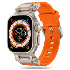 CINTURINO TECH-PROTECT DELTA PRO APPLE WATCH 6 / 7 / 8 / 9 / 10 / SE / ULTRA 1 / 2 (44 / 45 / 46 / 49 MM) ARANCIONE/TITANIO