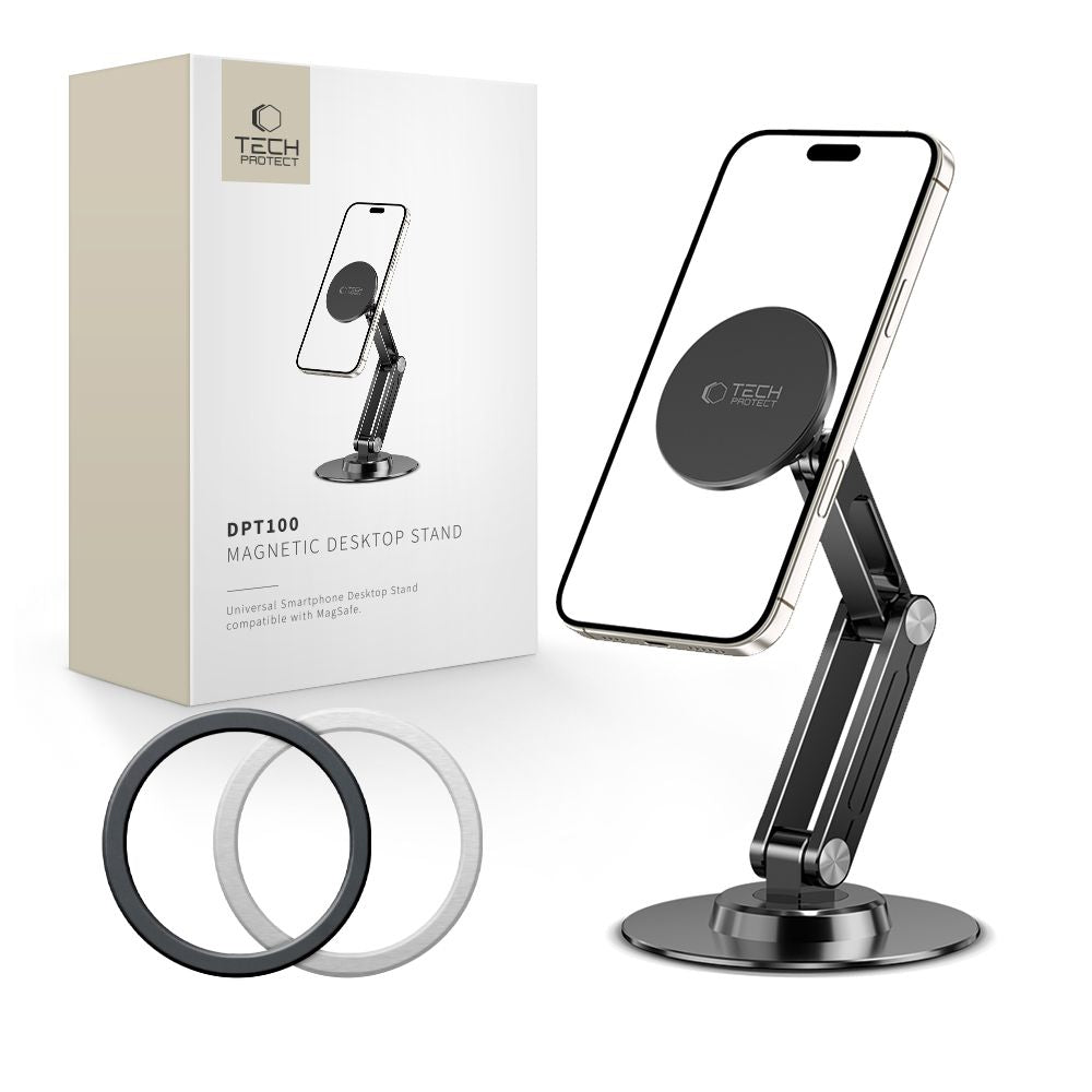 TECH-PROTECT DPT100 SUPPORTO DA TAVOLO MAGNETICO UNIVERSALE MAGSAFE PER TELEFONI NERO