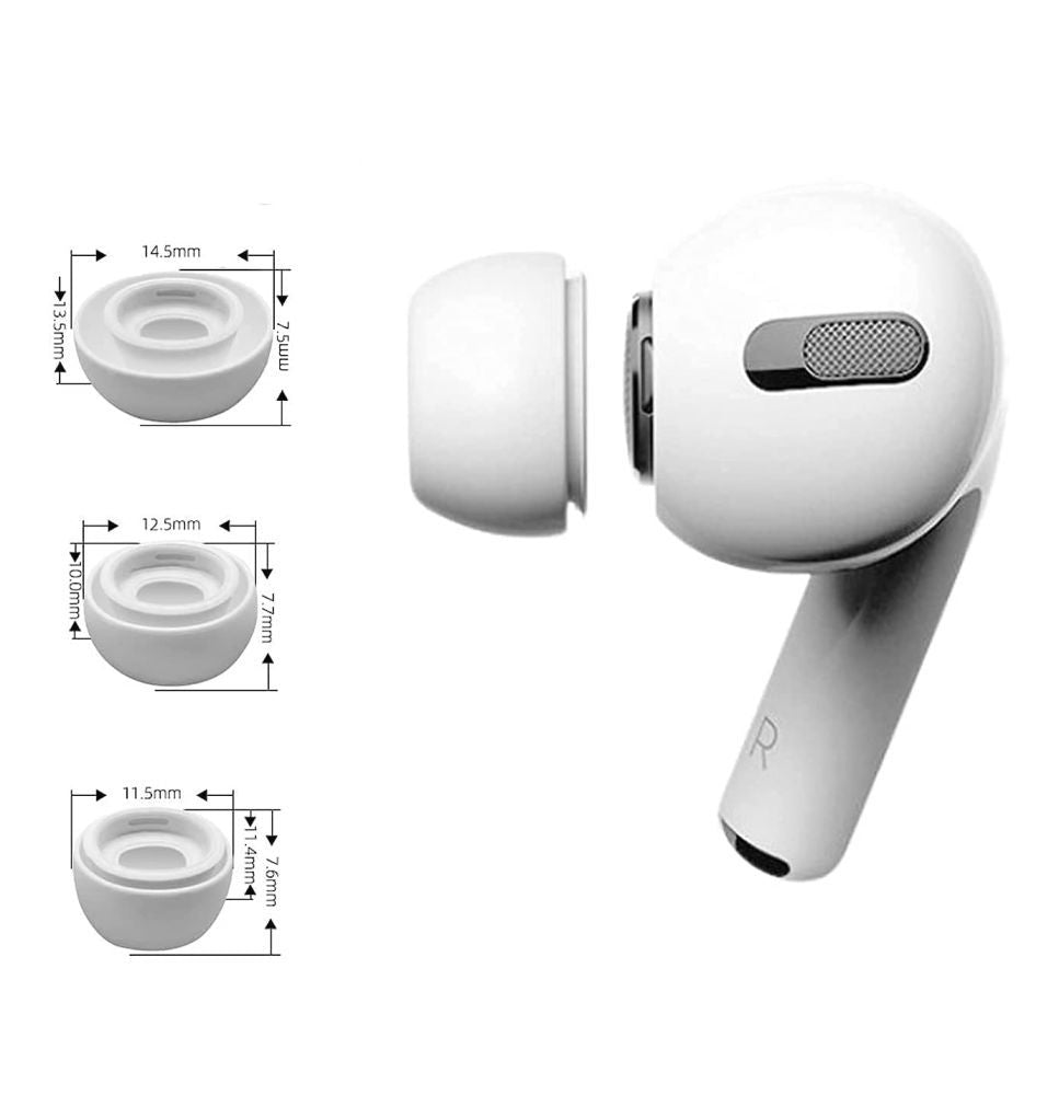 TECH-PROTECT TAPPETINI PER ORECCHIE 3-PACK APPLE AIRPODS PRO 1 / 2 NERI