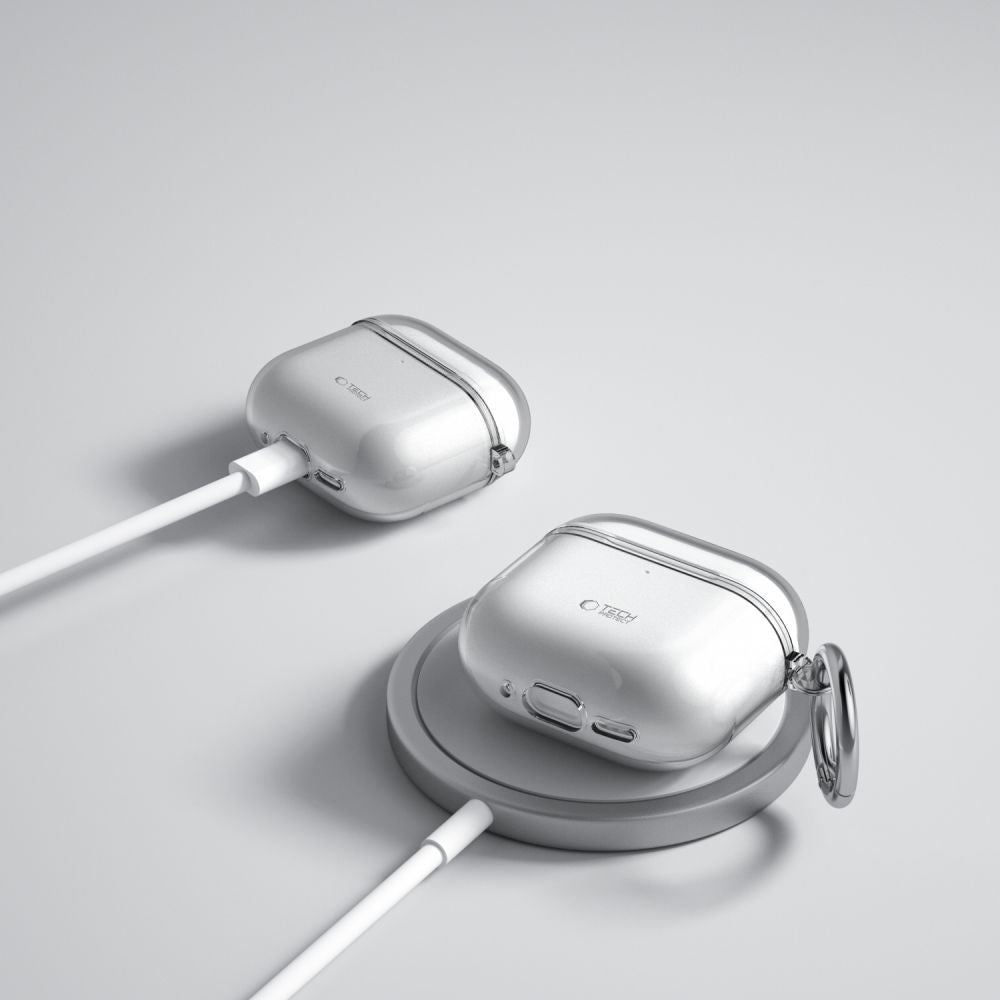 CUSTODIA TECH-PROTECT FLEXAIR APPLE AIRPODS 4 GRIGIO FUMO.