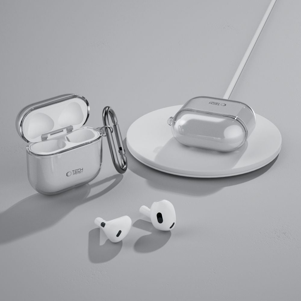 CUSTODIA TECH-PROTECT FLEXAIR APPLE AIRPODS 4 GRIGIO FUMO.