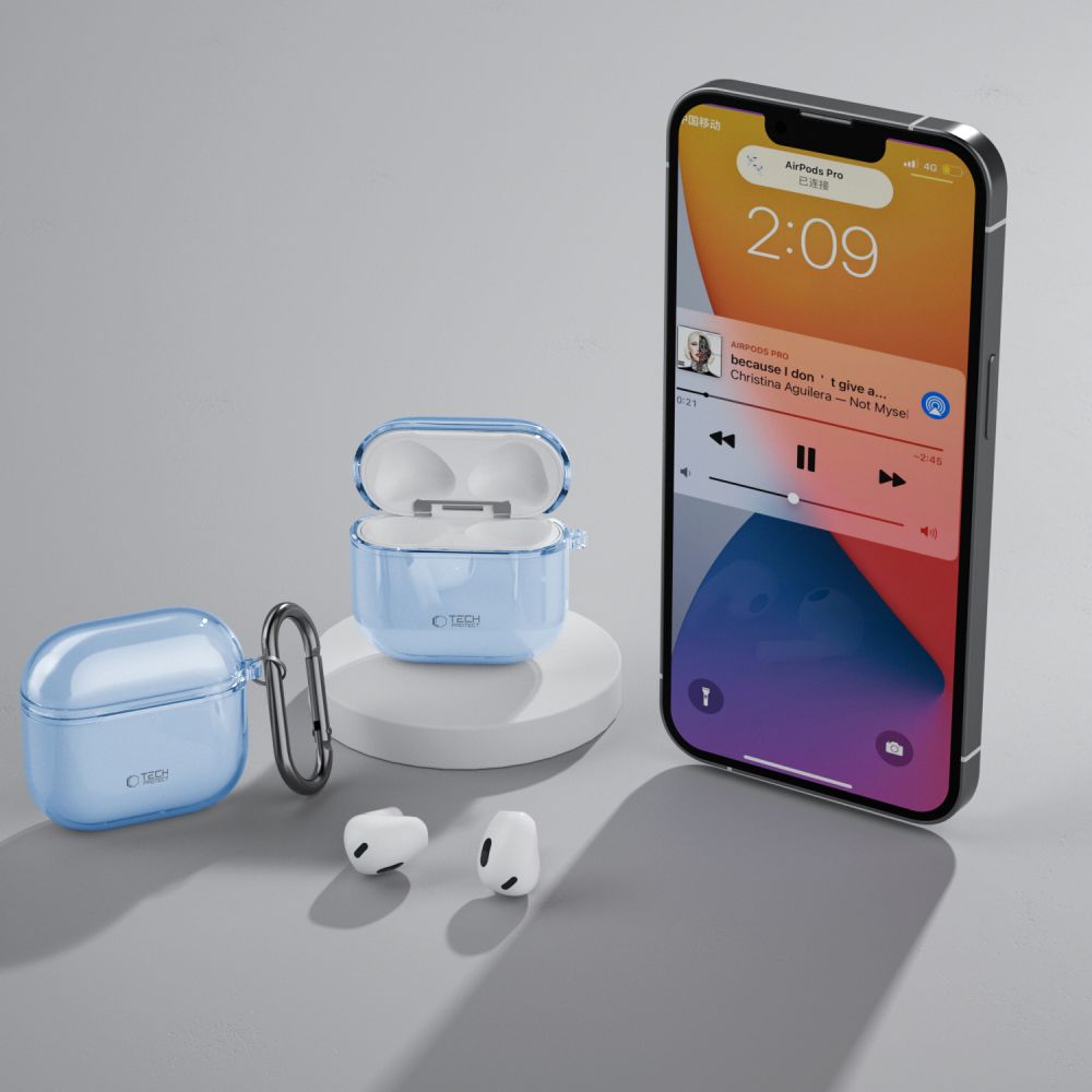 COPERTURA TECH-PROTECT FLEXAIR APPLE AIRPODS 4 BLU BABY