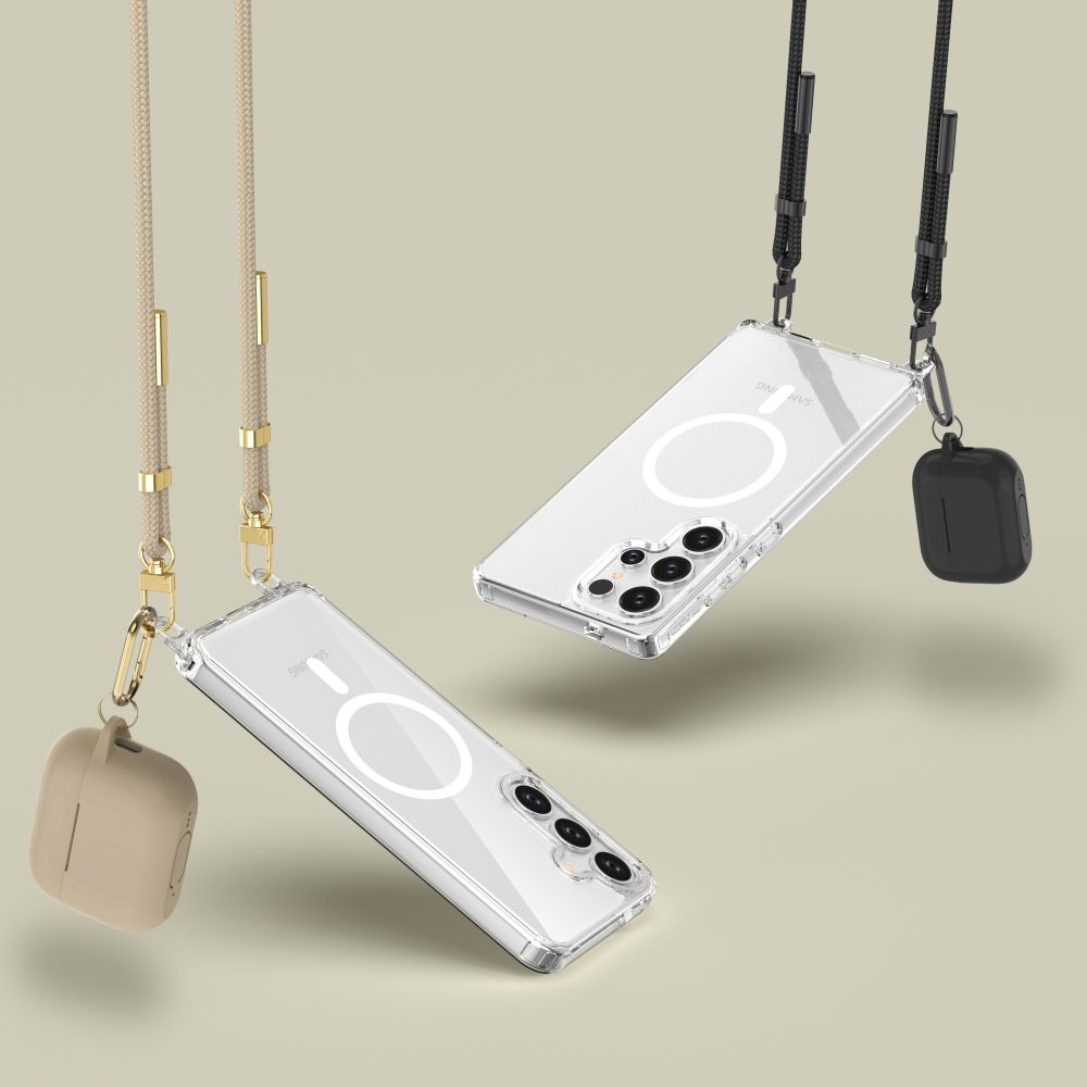 COPERTURA TECH-PROTECT FLEXAIR CHAIN MAGSAFE GALAXY S25 NERA E TAUPE