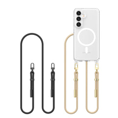 COPERTURA TECH-PROTECT FLEXAIR CHAIN MAGSAFE GALAXY S25 NERA E TAUPE