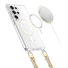 COPERTURA TECH-PROTECT FLEXAIR CHAIN MAGSAFE GALAXY S25 ULTRA NERA E TAUPE