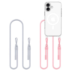 COPERTURA TECH-PROTECT FLEXAIR CHAIN MAGSAFE IPHONE 16 GRIGIO E ROSA