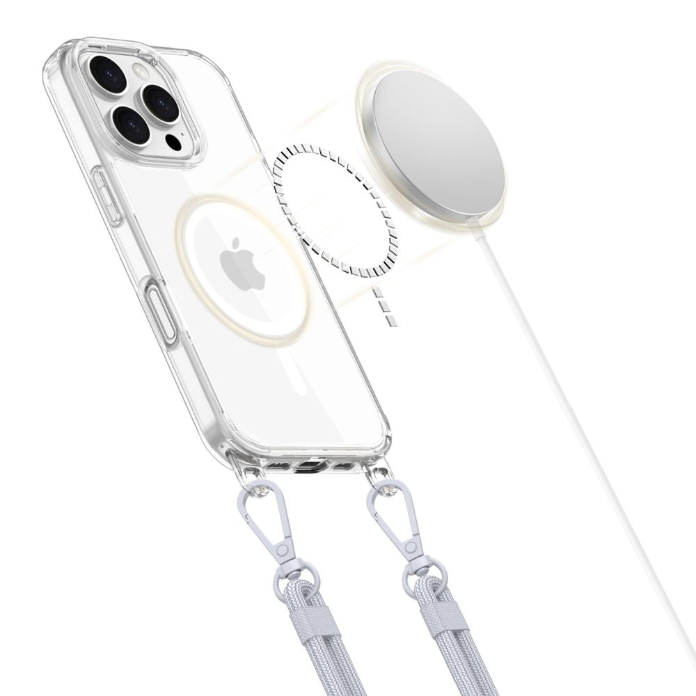 COPERTURA TECH-PROTECT FLEXAIR CHAIN MAGSAFE IPHONE 16 PRO MAX GRIGIO & ROSA