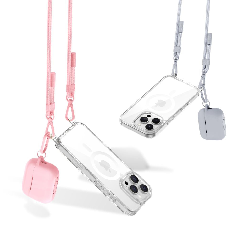 COPERTURA TECH-PROTECT FLEXAIR CHAIN MAGSAFE IPHONE 16 PRO MAX GRIGIO & ROSA