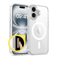 COPERTURA TECH-PROTECT FLEXAIR HYBRID CC MAGSAFE IPHONE 16 TRASPARENTE