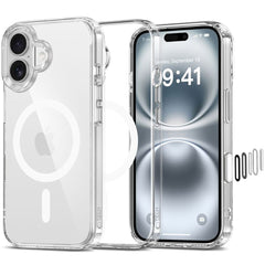 COPERTURA TECH-PROTECT FLEXAIR HYBRID CC MAGSAFE IPHONE 16 TRASPARENTE