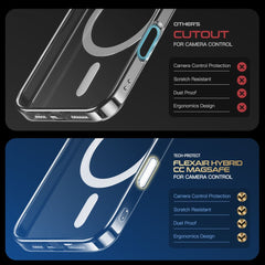 COPERTURA TECH-PROTECT FLEXAIR HYBRID CC MAGSAFE IPHONE 16 PRO TRASPARENTE