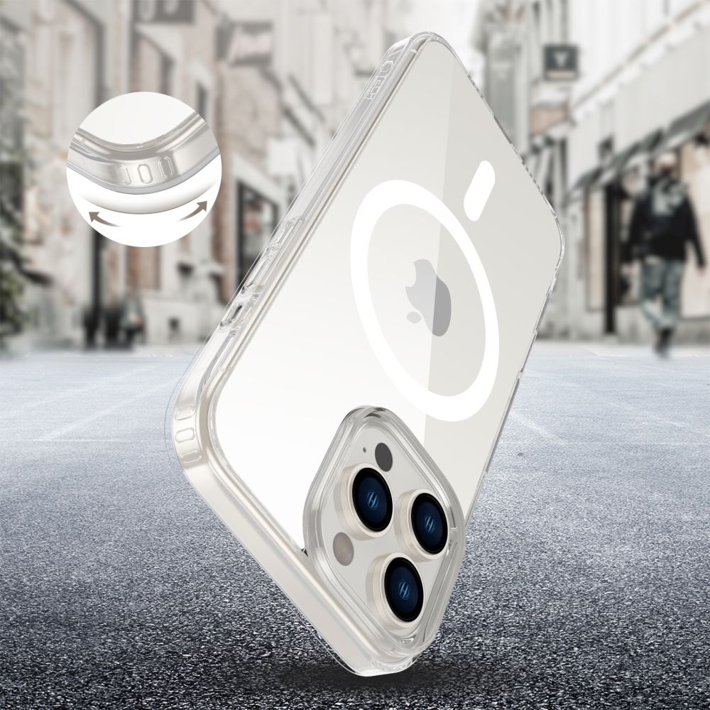 COPERTURA TECH-PROTECT FLEXAIR HYBRID CC MAGSAFE IPHONE 16 PRO MAX TRASPARENTE
