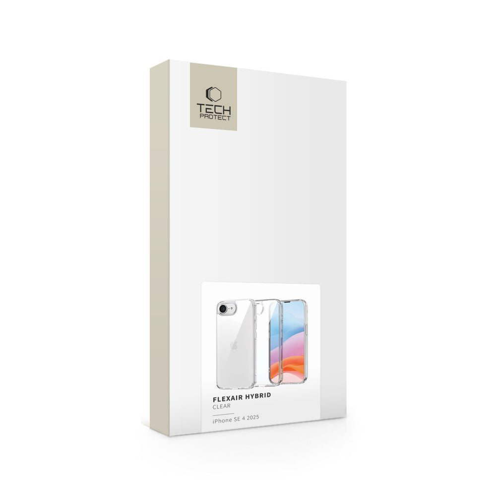 CUSTODIA TECH-PROTECT FLEXAIR HYBRID IPHONE 16E TRASPARENTE