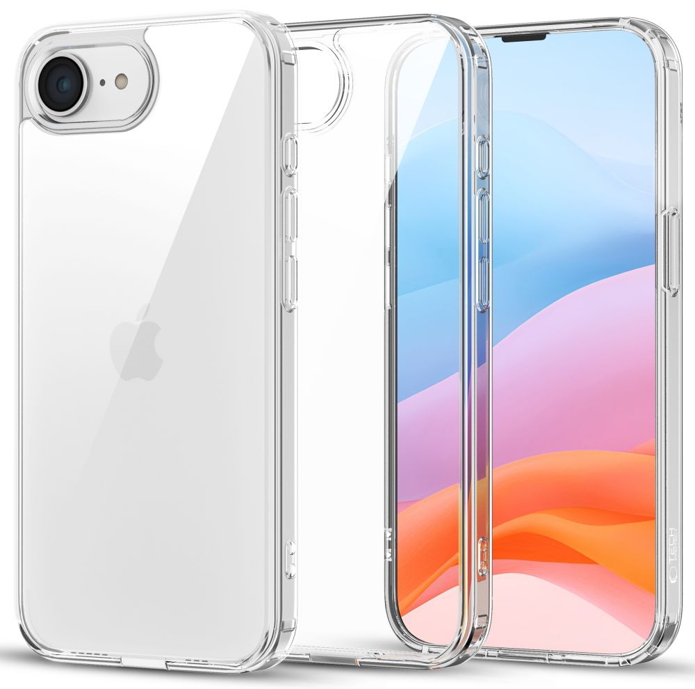 CUSTODIA TECH-PROTECT FLEXAIR HYBRID IPHONE 16E TRASPARENTE